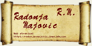 Radonja Majović vizit kartica